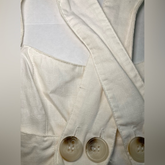 Free People 🟣 GUC Size 6 Carolina White Button-Up Mini Dress **note - Picture 9 of 16